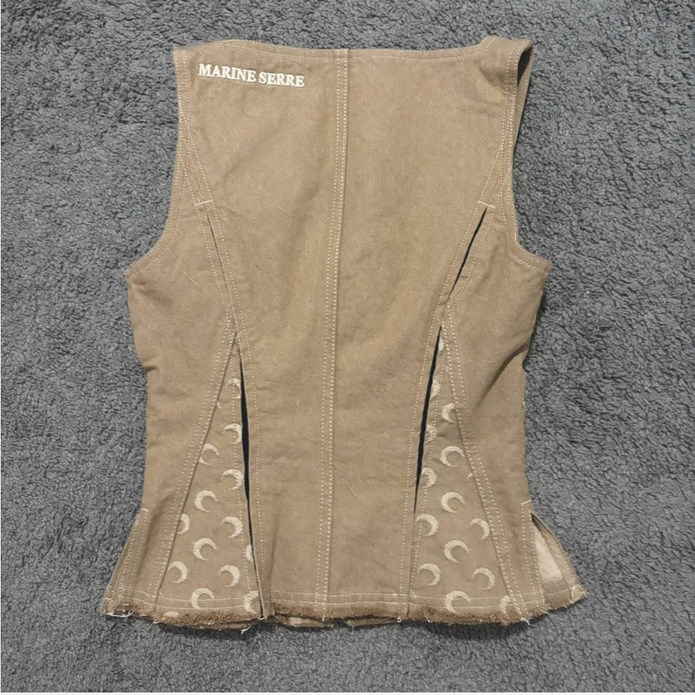 Marine Serre Beige Corset Top - Picture 3 of 4